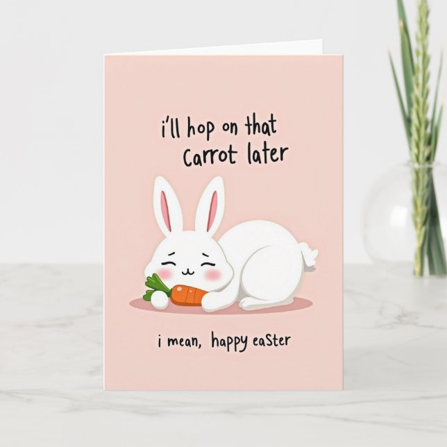 Cartão Funny Bunny Easter Day Card (Frente)