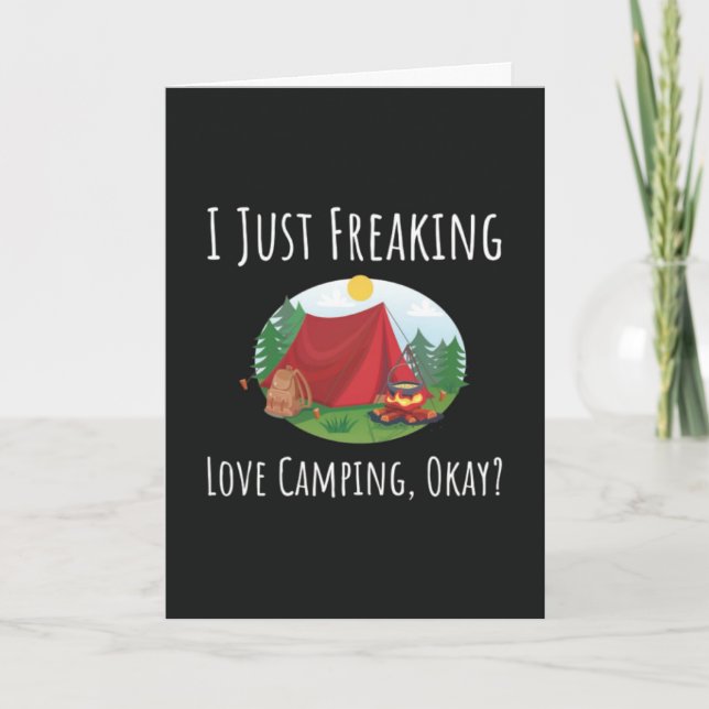 Cartão Funny Camping Lover Cards Camper Outdoors Campfire (Frente)