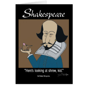 Cartão Funny Card - Shakespeare and the Shrew