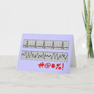 Cartão Funny Cardiac Rhythm Strip Gifts