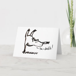 Cartão Funny Cartoon Horse Ta Dah! Congratulations Card