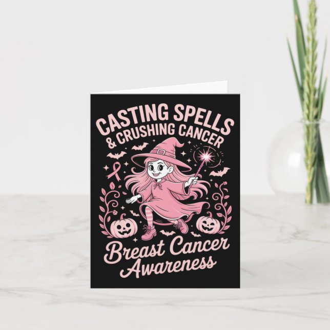 Cartão Funny Casting Spells E Cancer De Esmagamento Hal (Frente)