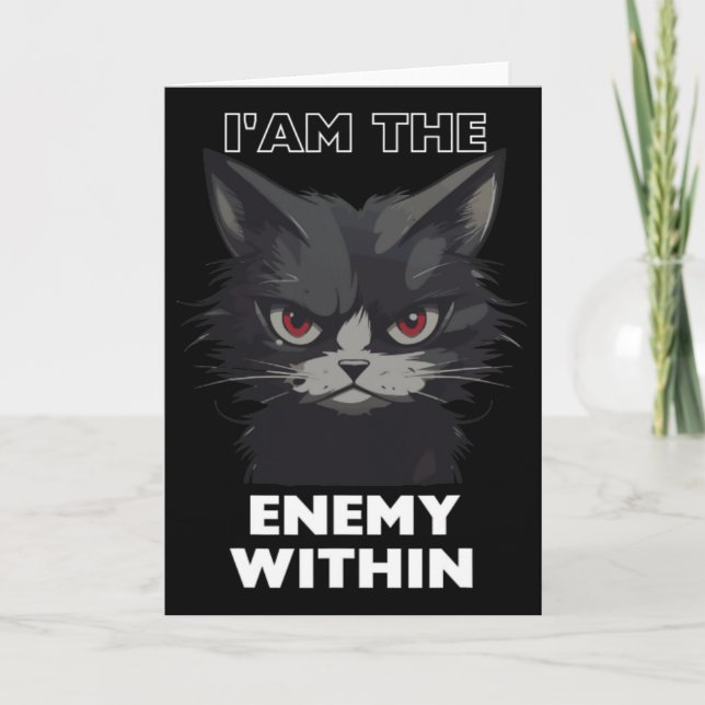 Cartão Funny Cat Trump By Funny Vote For Trump Cats 2024  (Frente)