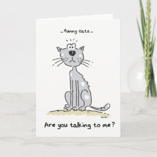 Cartão Funny Cats Quotes Greeting Card