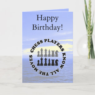 Cartão Funny Chess Players Know All the Moves