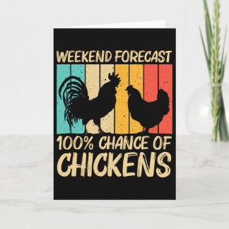 Cartão Funny Chicken Design For Men Women Farm Farmer Chi