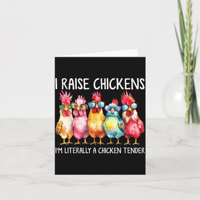 Cartão Funny Chicken Farmer Gift – I Raise Chickens Humor (Frente)