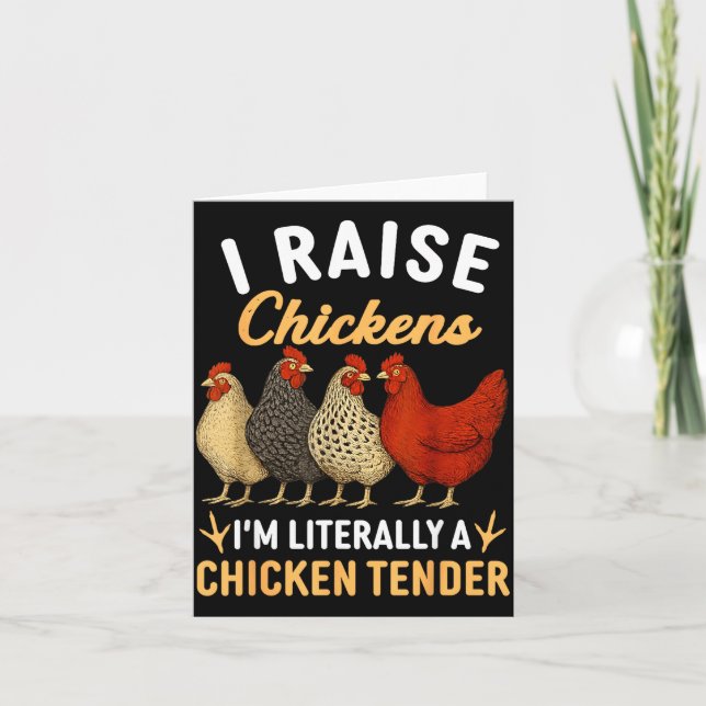Cartão Funny Chicken Lover Gift – I Raise Chickens Farm H (Frente)