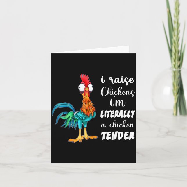 Cartão Funny Chicken Lover Gift – I Raise Chickens Humor  (Frente)