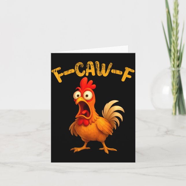 Cartão Funny Chicken Quote Rooster Animal Meme Humor Sayi (Frente)