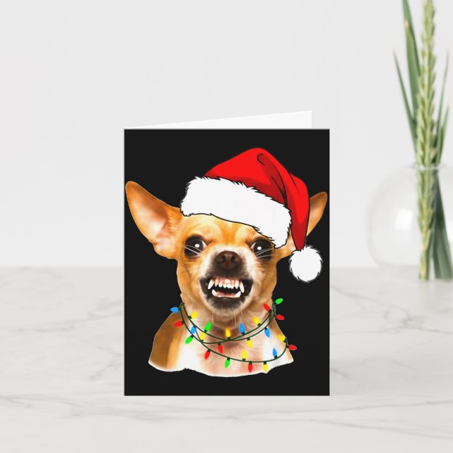 Cartão Funny Chihuahua Christmas Shirt For Dog Lovers Wom (Frente)