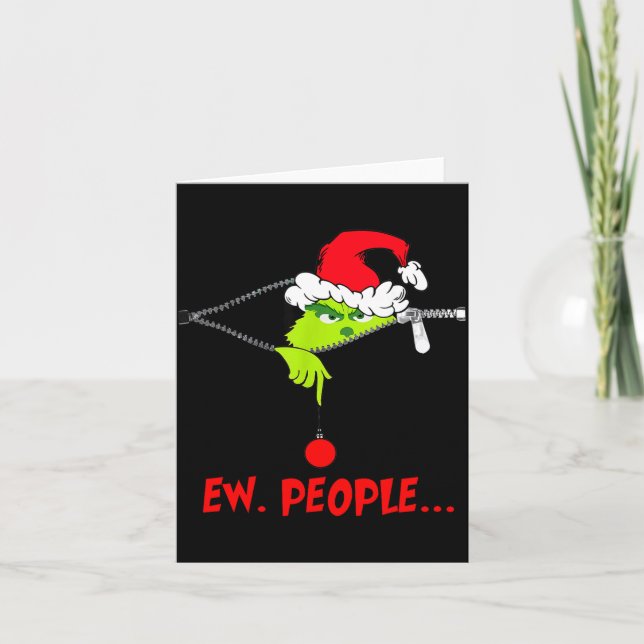 Cartão Funny Christmas Ew People Men Women Kid Boys Girls (Frente)