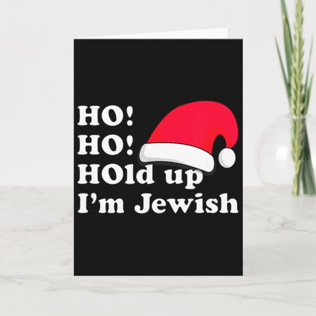 Cartão Funny Christmas Hat Design For Irreverent Jewish P (Frente)