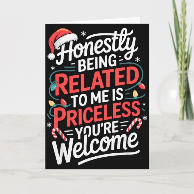 Cartão Funny Christmas Humor Pajama Xmas For Men Women Ki (Frente)