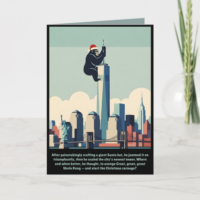 Cartão Funny Christmas New York (Frente)