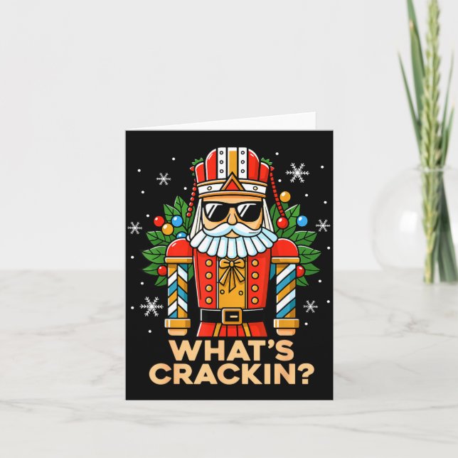 Cartão Funny Christmas Nutcracker Men Kids Teen Boys What (Frente)