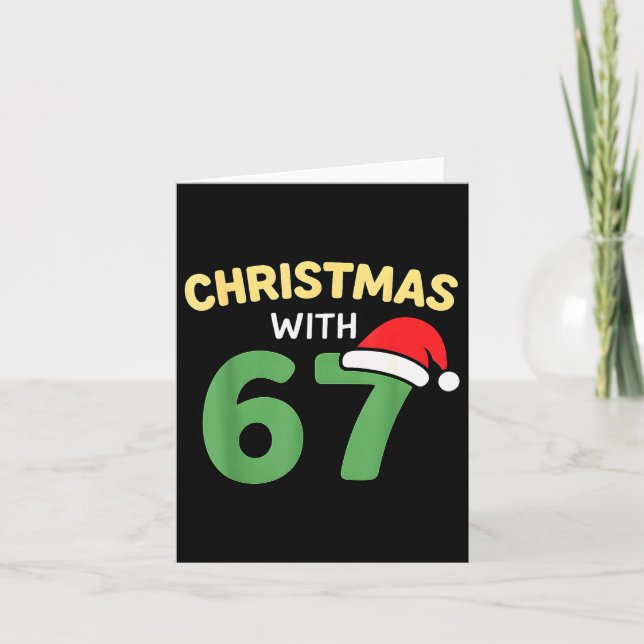 Cartão Funny Christmas Shirts With 67 Meme Trendy Joke Ge (Frente)