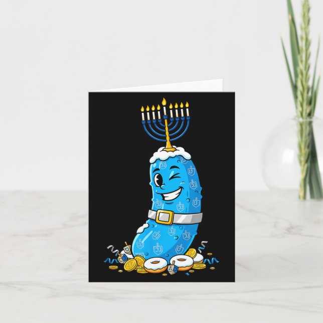 Cartão Funny Ckle Dreidel Menorah Hanukkah Kids Womens Me (Frente)