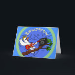 Cartão Funny cockatoo rock guitar player birthday cartoon<br><div class="desc">Rock on with this funny cartoon cockatoo and his electric guitar in a tree! Lots of fun!</div>