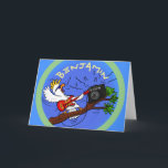 Cartão Funny cockatoo rock guitar player birthday cartoon<br><div class="desc">Rock on with this funny cartoon cockatoo and his electric guitar in a tree! Lots of fun!</div>