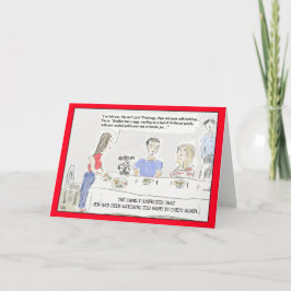 Cartão Funny Cooking Cartoon Birthday Greeting Card