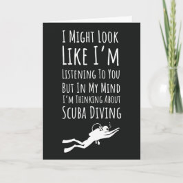 Cartão Funny Cool Scuba Diver Cards Diving Snorkeling