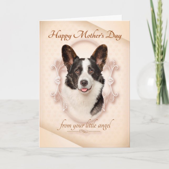 Cartão Funny Corgi Mother's Day Card (Frente)