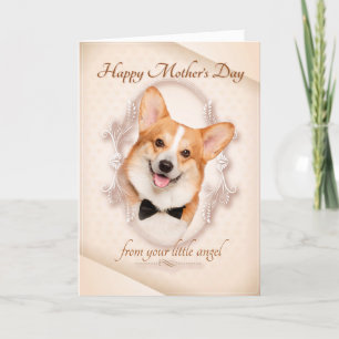 Cartão Funny Corgi Mother's Day Card