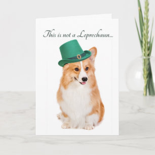 Cartão Funny Corgi St. Patrick's Day Card