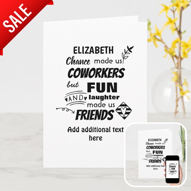 Cartão Funny COWORKER Deixando Boa sorte, amigo (Criador carregado)