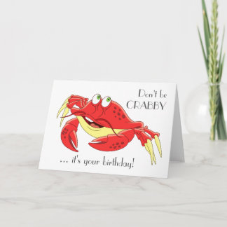 Cartão Funny Crab
