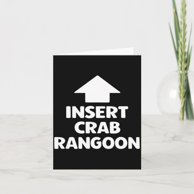 Cartão Funny Crab Rangoon Apparel _ Hilarious Foodie  (Frente)