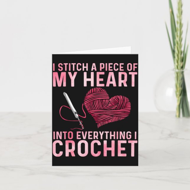 Cartão Funny Crochet Design For Men Women Crocheting Croc (Frente)