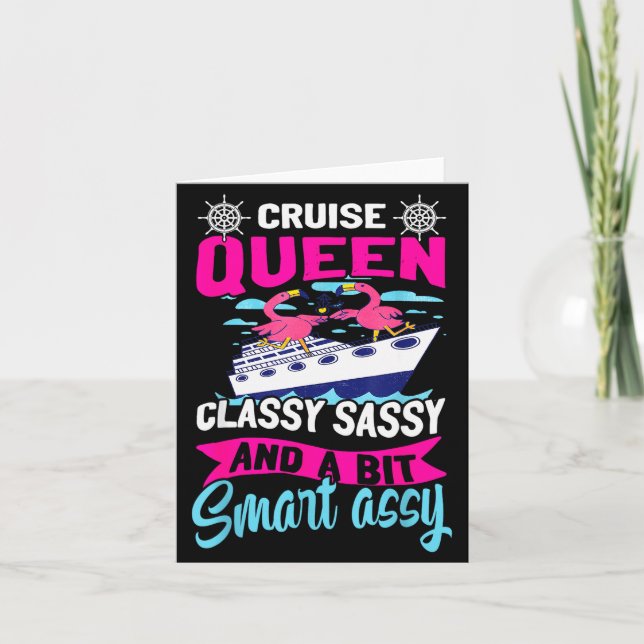 Cartão Funny Cruising Cruise Queen Cly Sy Smart Y  (Frente)