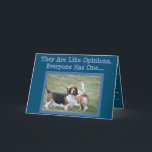 Cartão Funny & Cute Birthday Card With Basset Hounds<br><div class="desc">Funny & Cute Birthday Card With Basset Hounds</div>