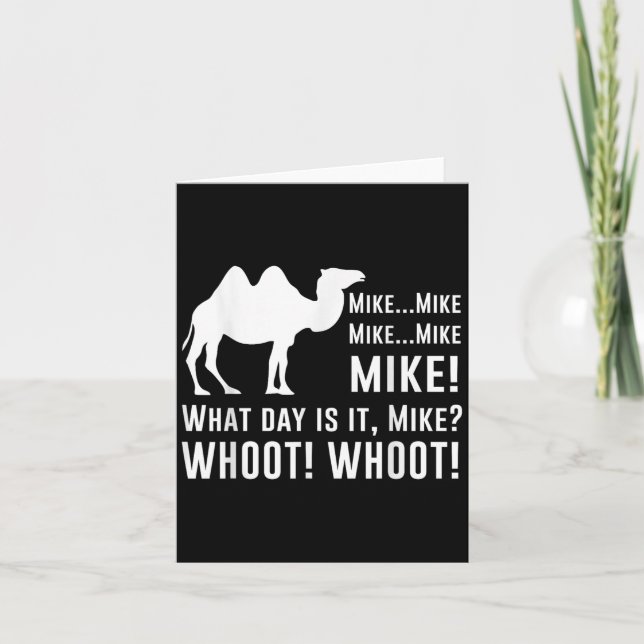 Cartão Funny Cute Camel Quotes About Hump Day Funny Quote (Frente)