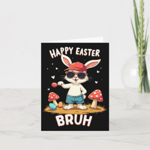 Cartão Funny Dabbing Bunny Felz pascoa Bruh