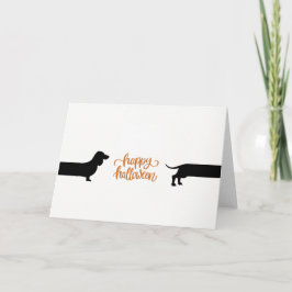 Cartão Funny dachshund Halloween