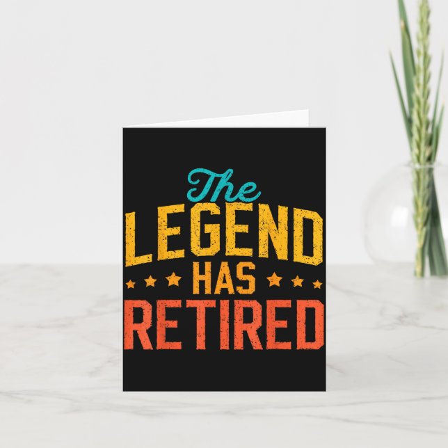 Cartão Funny Dad Grandpa Retirement The Legend Has Retire (Frente)