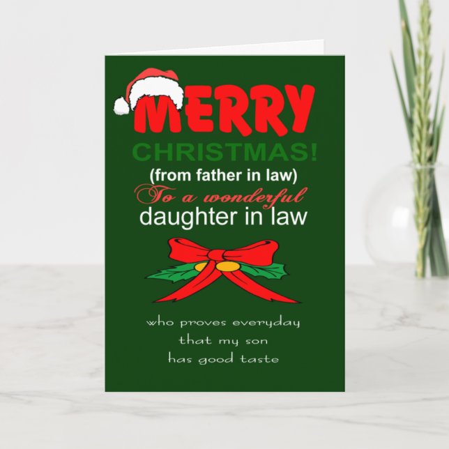 Cartão funny Daughter in law Merry Christmas (Frente)