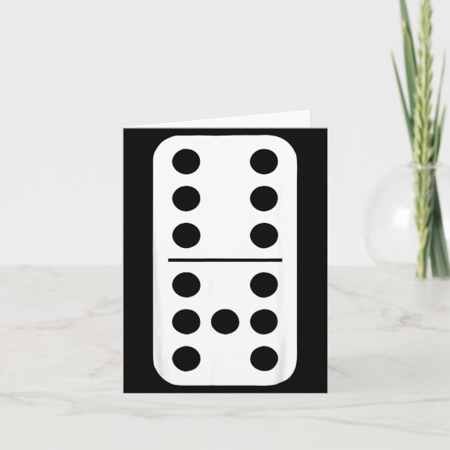 Cartão Funny Domino Meme Six Seven Play Strategy Number H (Frente)