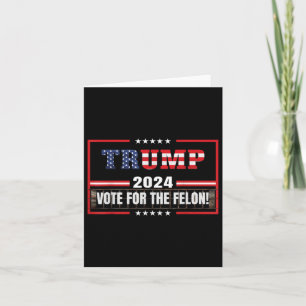 Cartão Funny Donald Trump Apoiador 2024 Votação A Favor D