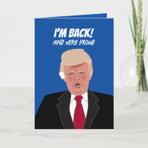 Cartão Funny Donald Trump Bandaged Ear Happy Birday