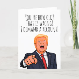 Cartão Funny Donald Trump Birthday