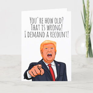 Cartão Funny Donald Trump Birthday
