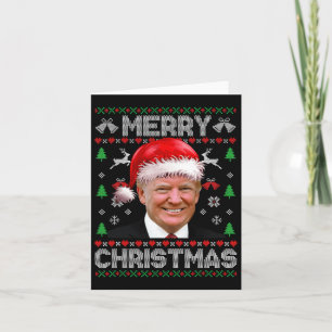 Cartão Funny Donald Trump Feliz Família de Natal Feia
