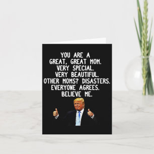 Cartão Funny Donald Trump Madre39s Dia do Presente Conser