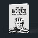 Cartão Funny Donald Trump Mugshot Birthday<br><div class="desc">Engraçado Donald Trump Cartões de Aniversário e Artes Políticas Personalizadas e Presentes Políticos Personalizados do PolitiClothes.com & PolitiCardz.com Encontre os Presentes Políticos e Eleitos Mais Únicos, Incluindo: T-shirts Políticas, Autocolantes Políticos, Botões Políticos, Posters Políticos, Cartões Políticos, Mogs Políticos, Posters Políticos, Sinais Políticos e Muito Mais! Engrenagens políticas em: http://www.PolitiClothes.com Cartões...</div>