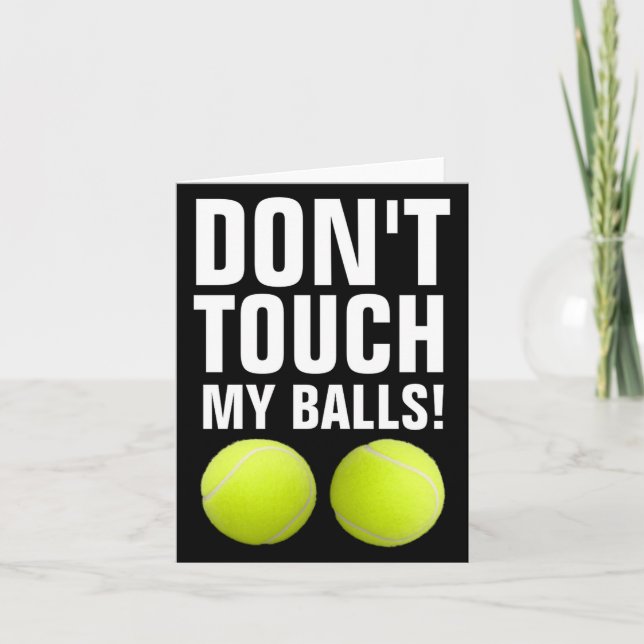 Cartão Funny Dont Touch My Pandemic Tennis  (Frente)