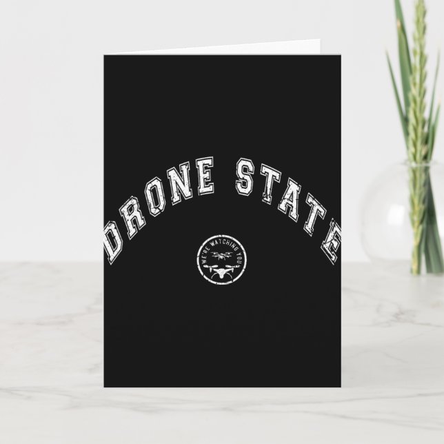 Cartão Funny Drone State Flying Secret Drone New Jersey W (Frente)